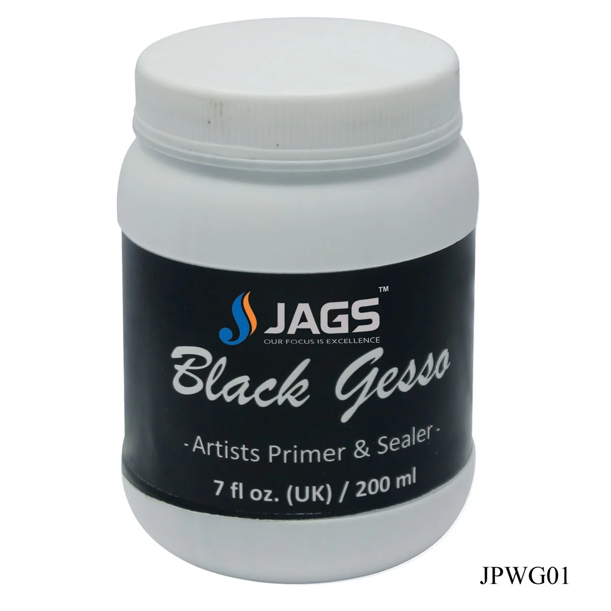 Jags Artists Black Gesso 200 ml Premium Primer and Sealer for Artists