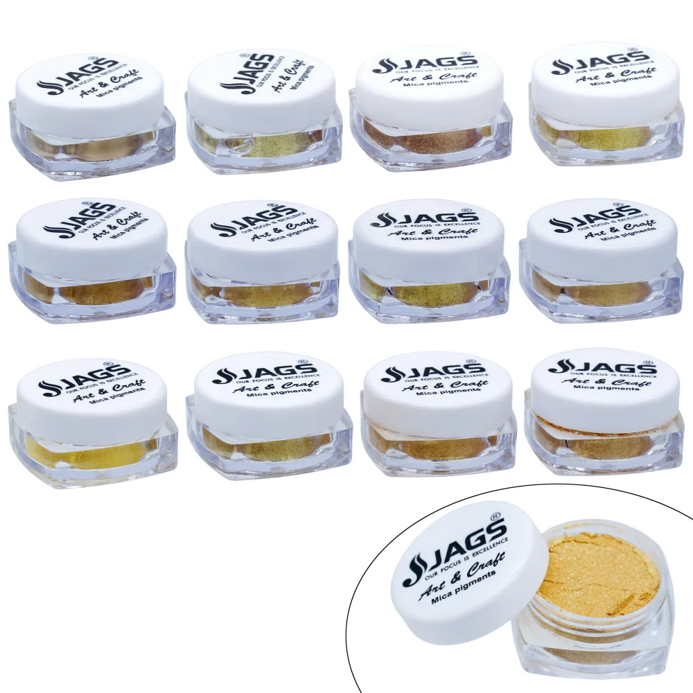 Jags Mica Powder Gold Pack of 12 Each Shades - Image 3