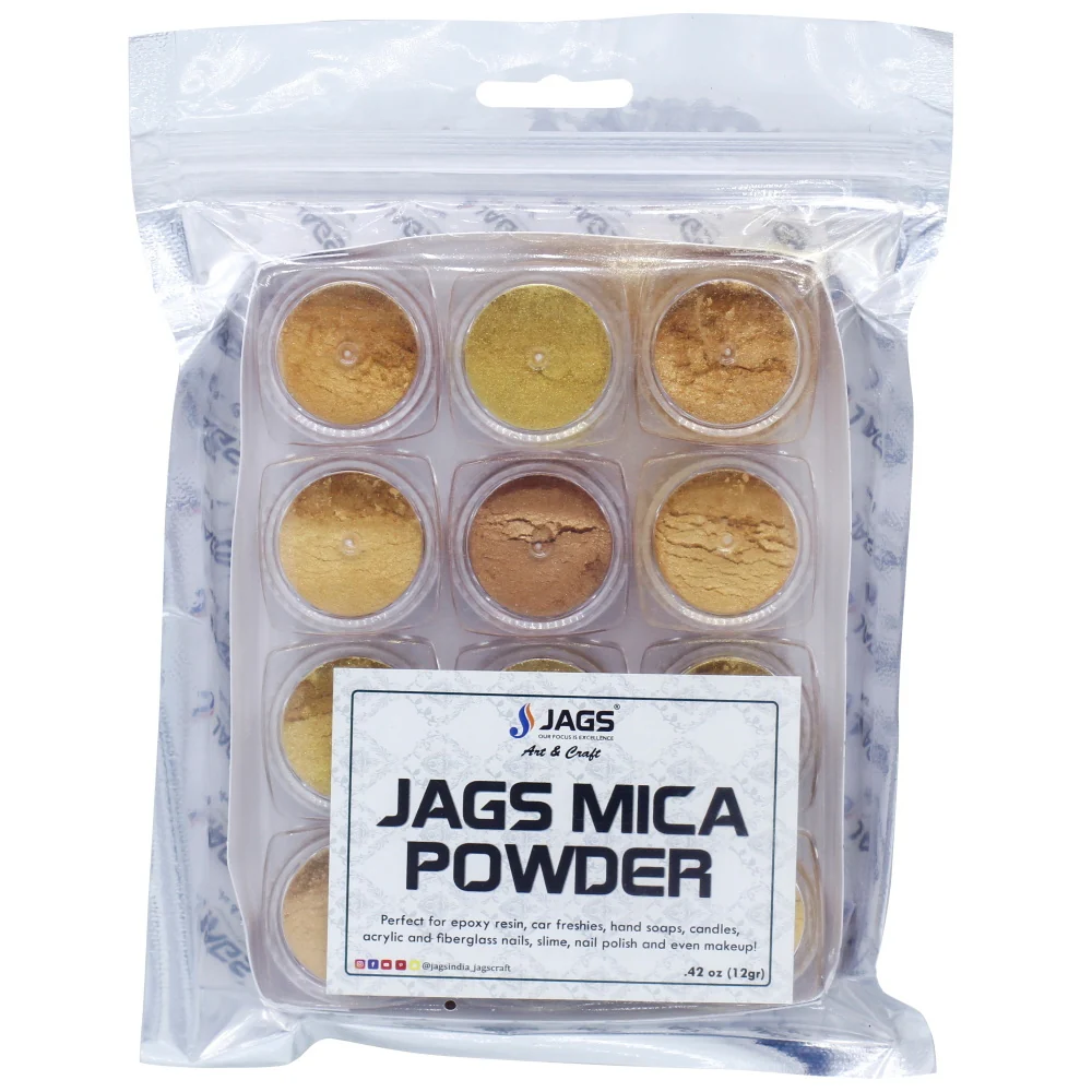 Jags Mica Powder Gold Pack of 12 Each Shades - Image 4