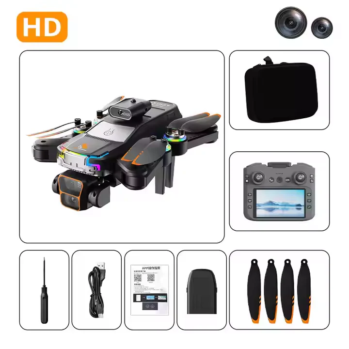 JS39P Intelligent Full HD Triple Camera Drone With Digital Display Brushless motor Obstacle Avoidance For Photography Selfie Vlog - Image 3