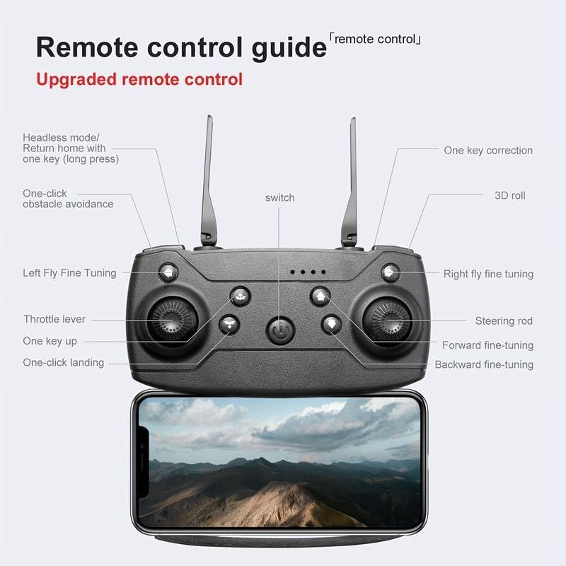 K3 & E99 Drone with 4K Camera, WiFi FPV 1080P HD Dual Foldable RC Quadcopter Altitude Hold, Headless Mode, Visual Positioning - Image 2