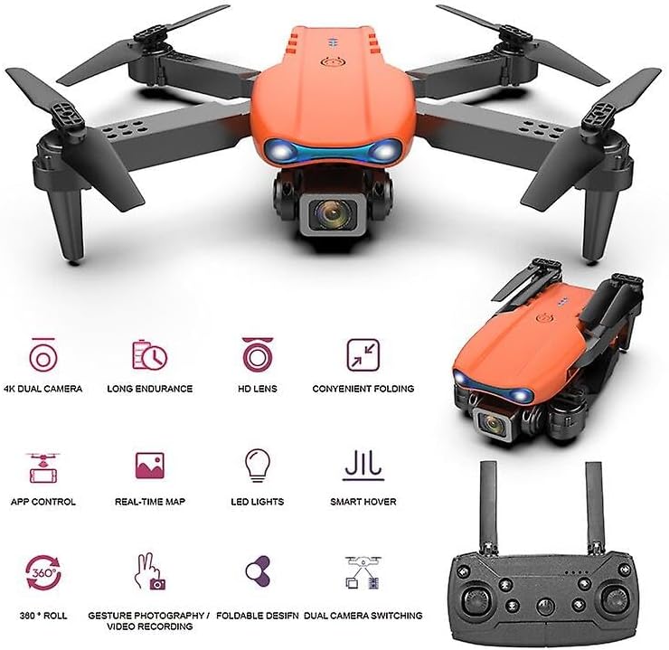 K3 & E99 Drone with 4K Camera, WiFi FPV 1080P HD Dual Foldable RC Quadcopter Altitude Hold, Headless Mode, Visual Positioning - Image 7