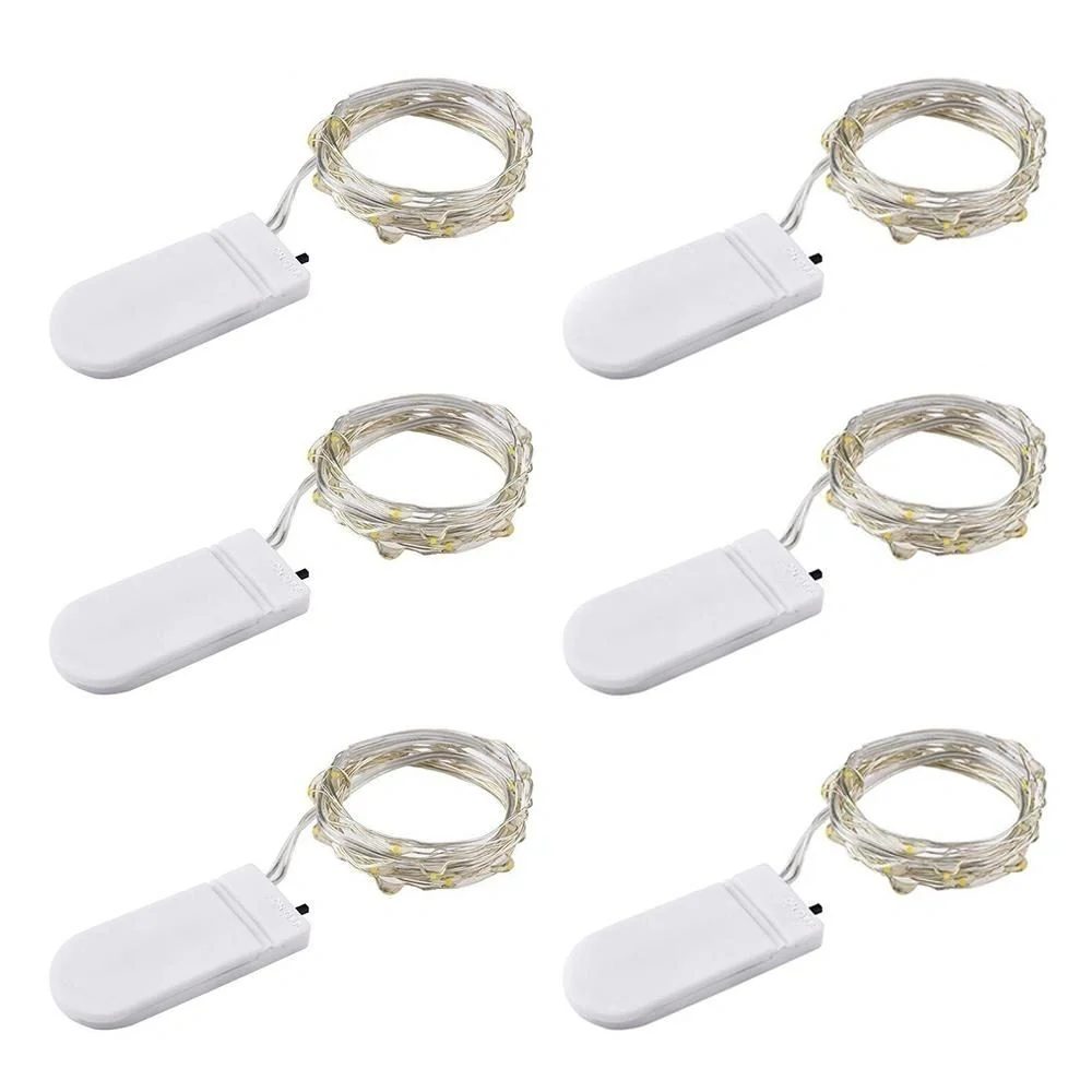 LED String Copper Wire Coin Lights Warm White - Image 2