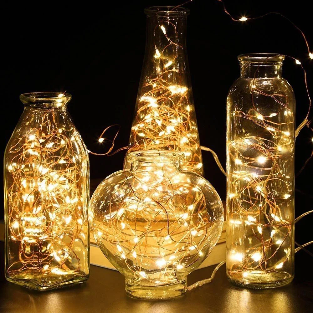 LED String Copper Wire Coin Lights Warm White - Image 8