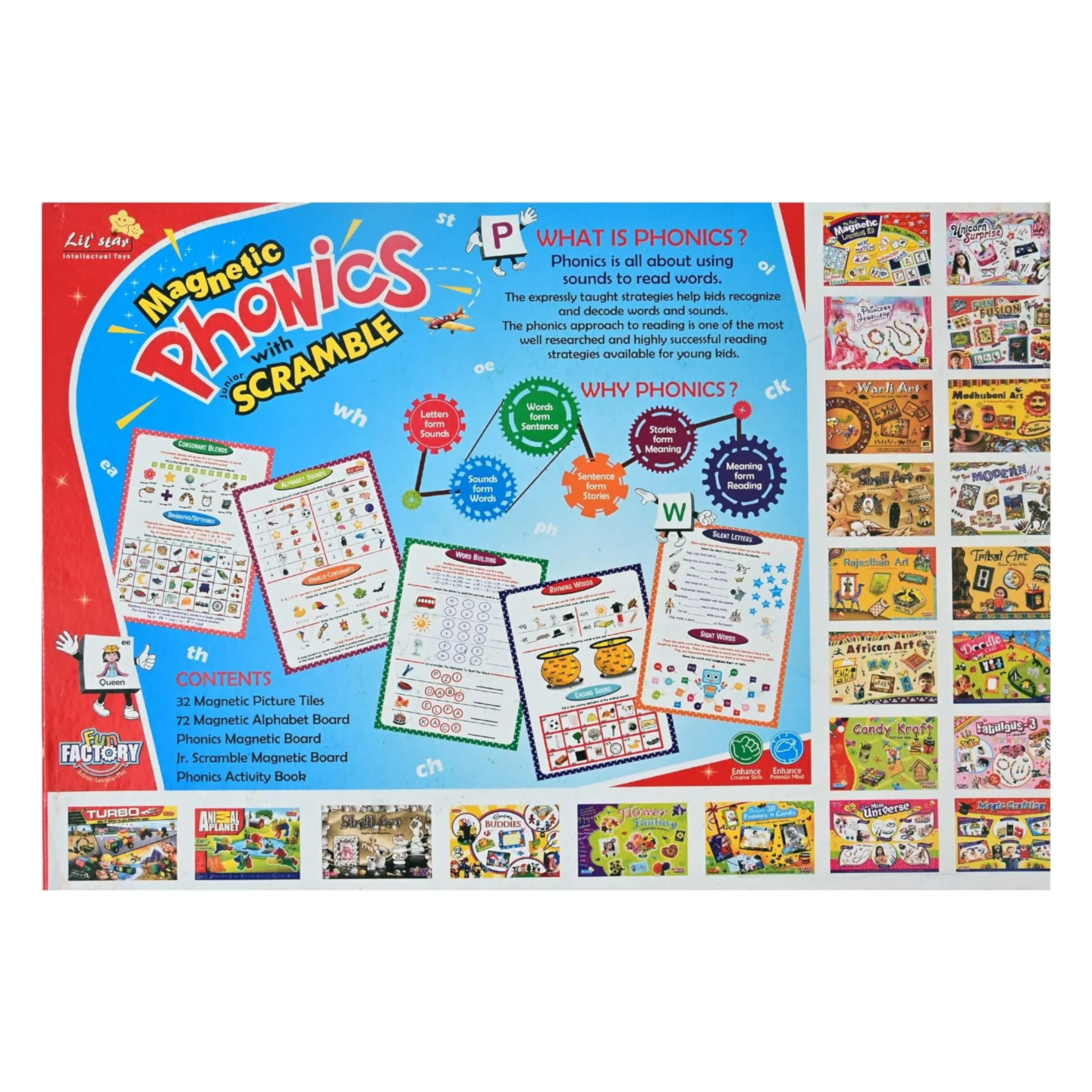 Lil' Star Magnetic Phonics & Scramble Game Multicolor - 104 Pieces - Image 4