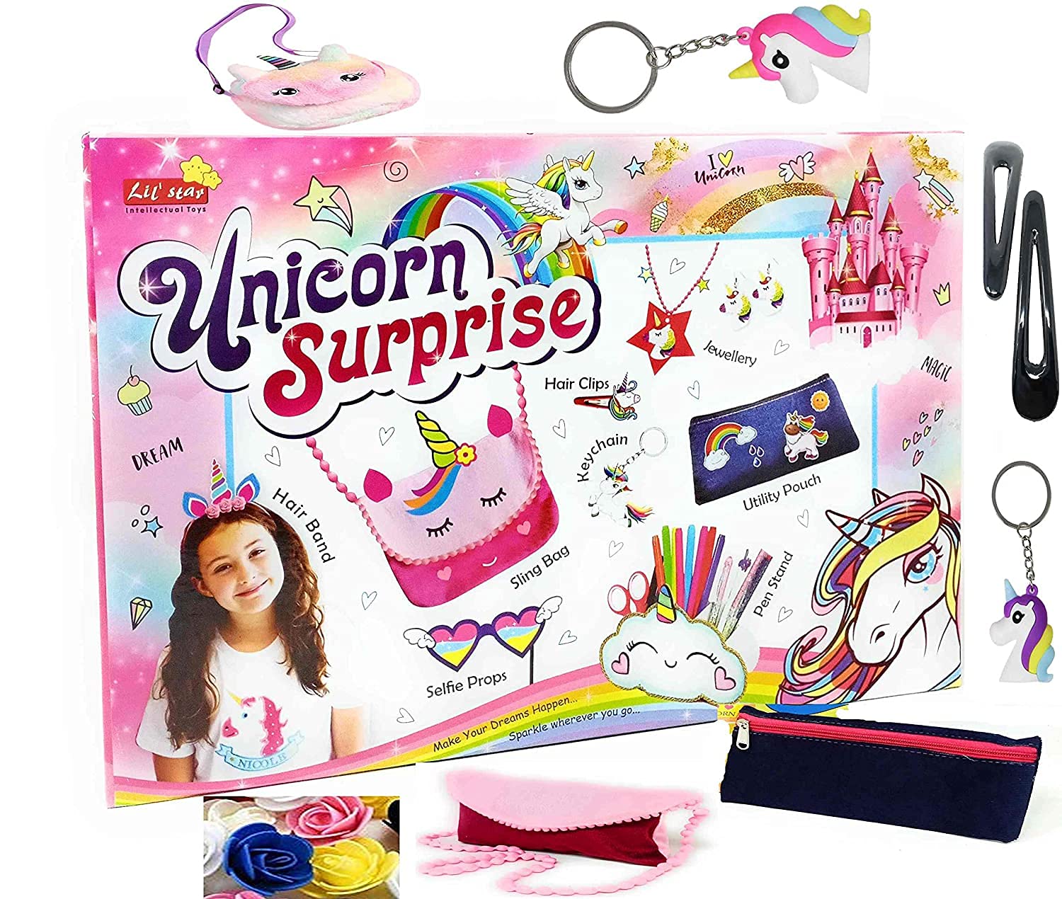 Lil' Star Unicorn Surprise Theme- DIY- Art and Craft Kit for Girls 6+ Age/Enhance Imaginary & Creative Skills - Image 8
