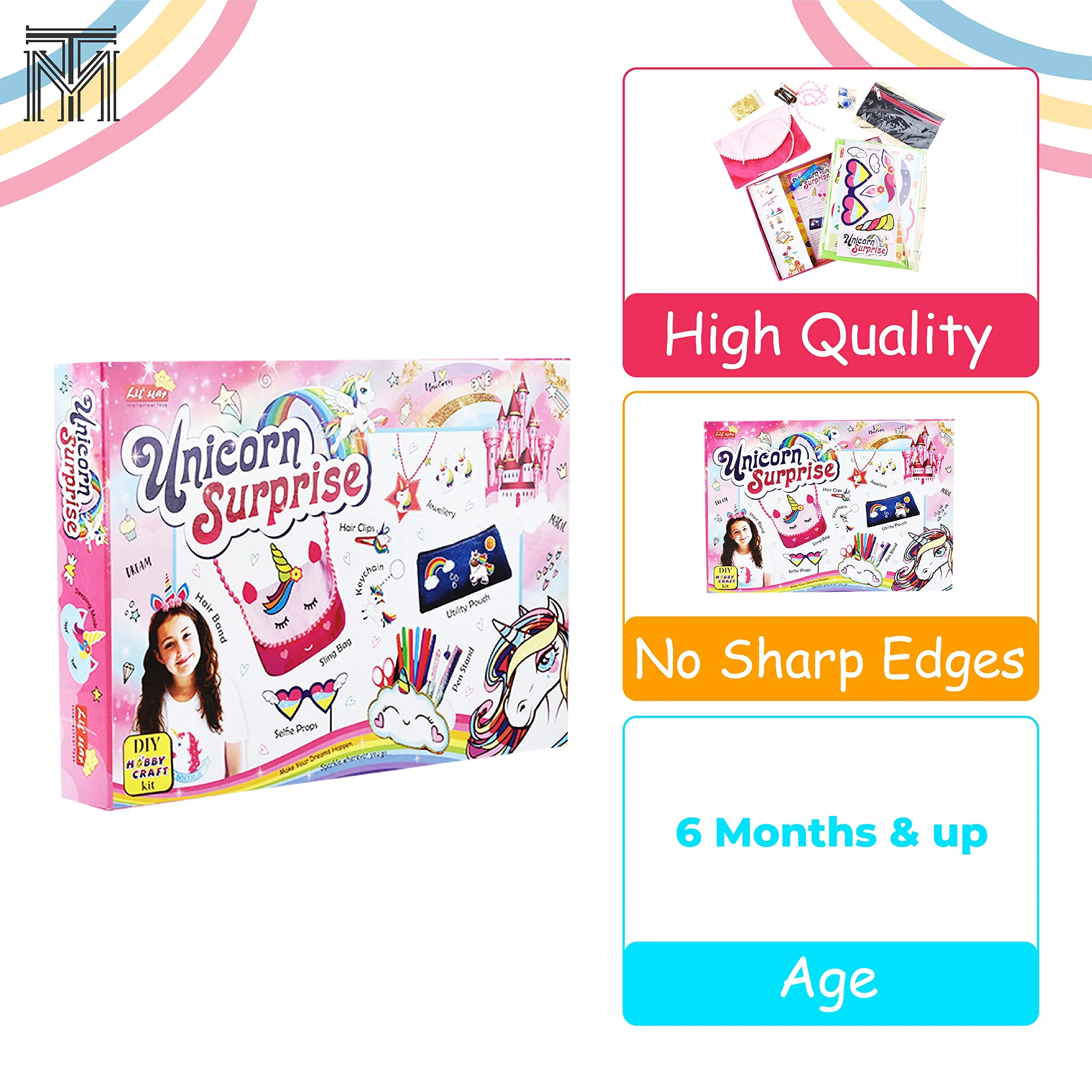 Lil' Star Unicorn Surprise Theme- DIY- Art and Craft Kit for Girls 6+ Age/Enhance Imaginary & Creative Skills - Image 9