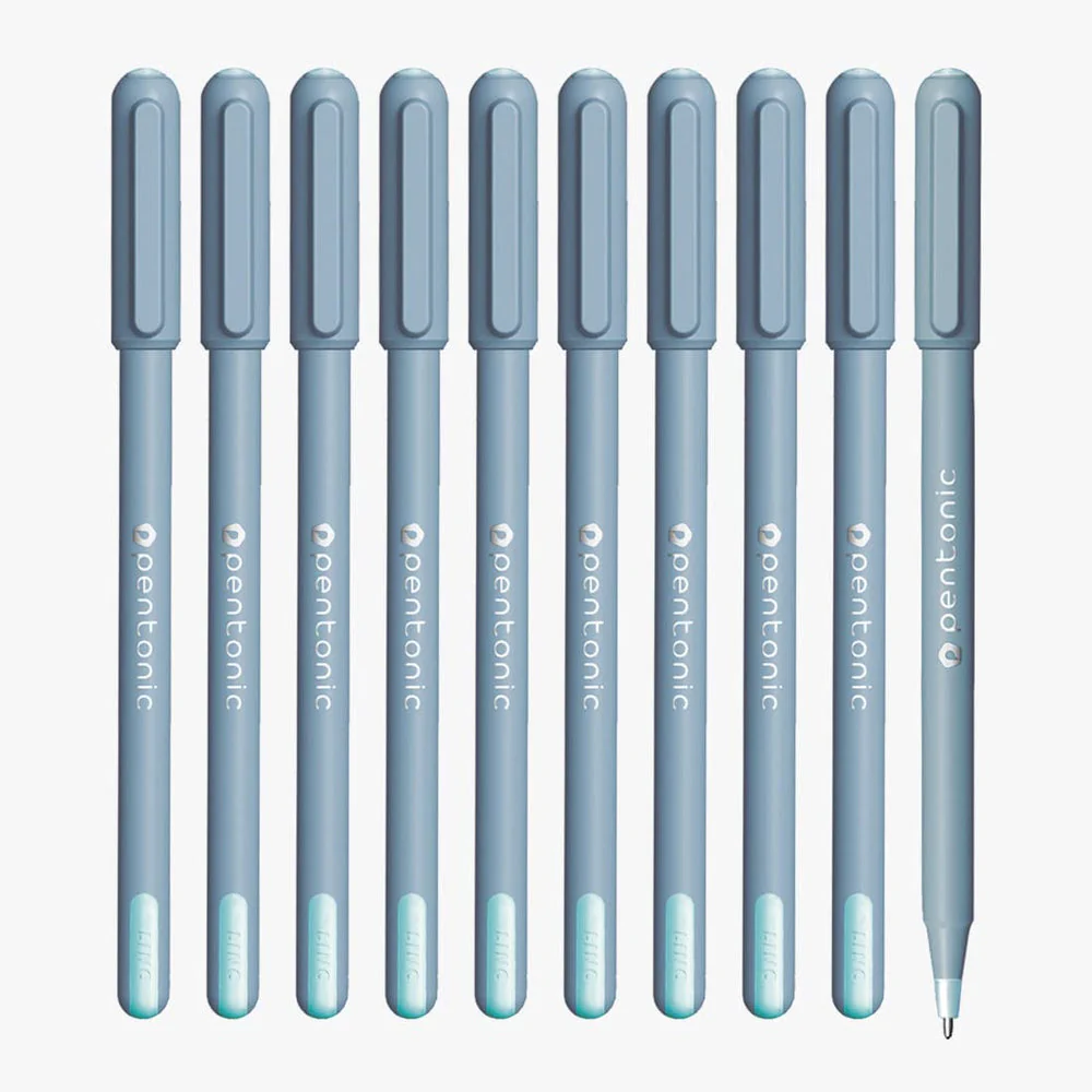LINC Pentonic Frost Ball Point Pen (0.7mm, Blue Ink, Pack of 10 ) - Image 2