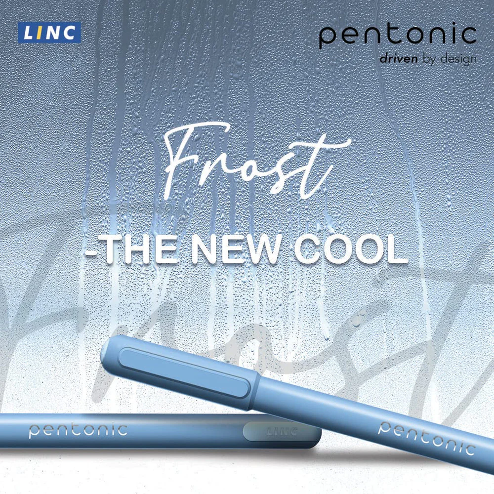LINC Pentonic Frost Ball Point Pen (0.7mm, Blue Ink, Pack of 10 ) - Image 5