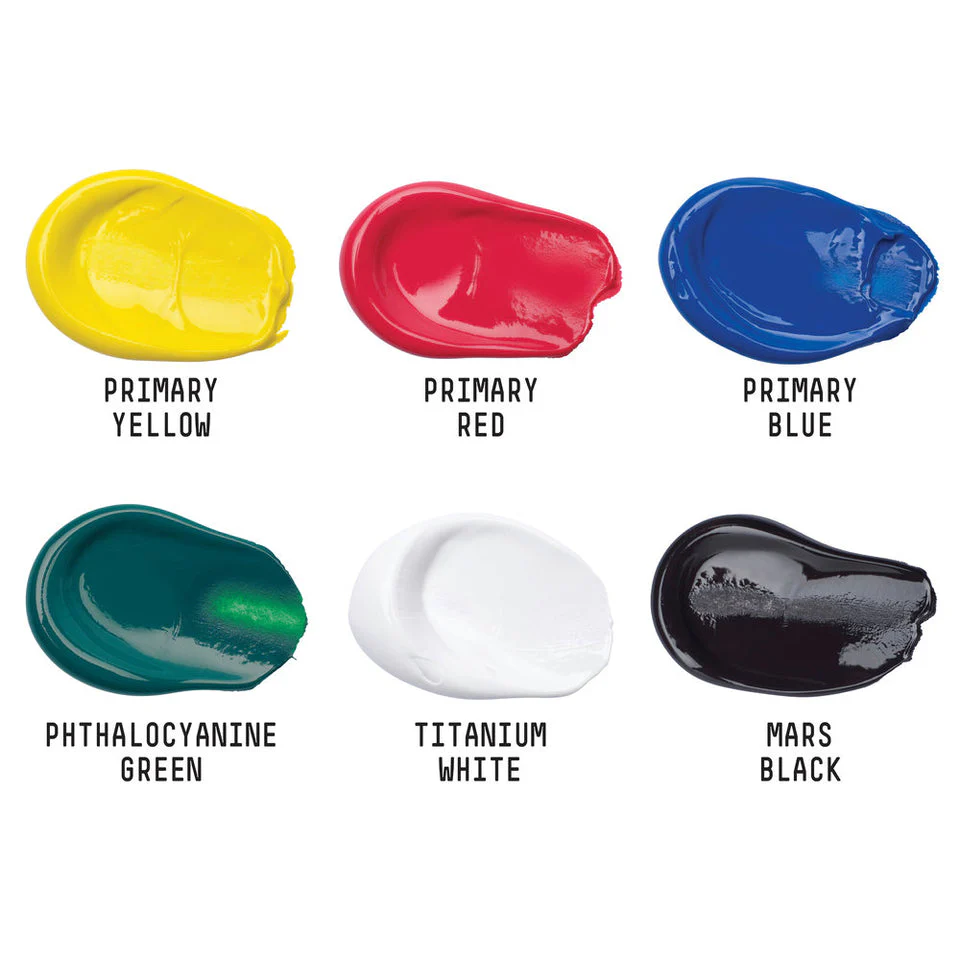 Liquitex Basics Acrylic Primary Colours Set - 6x22ml - Image 3