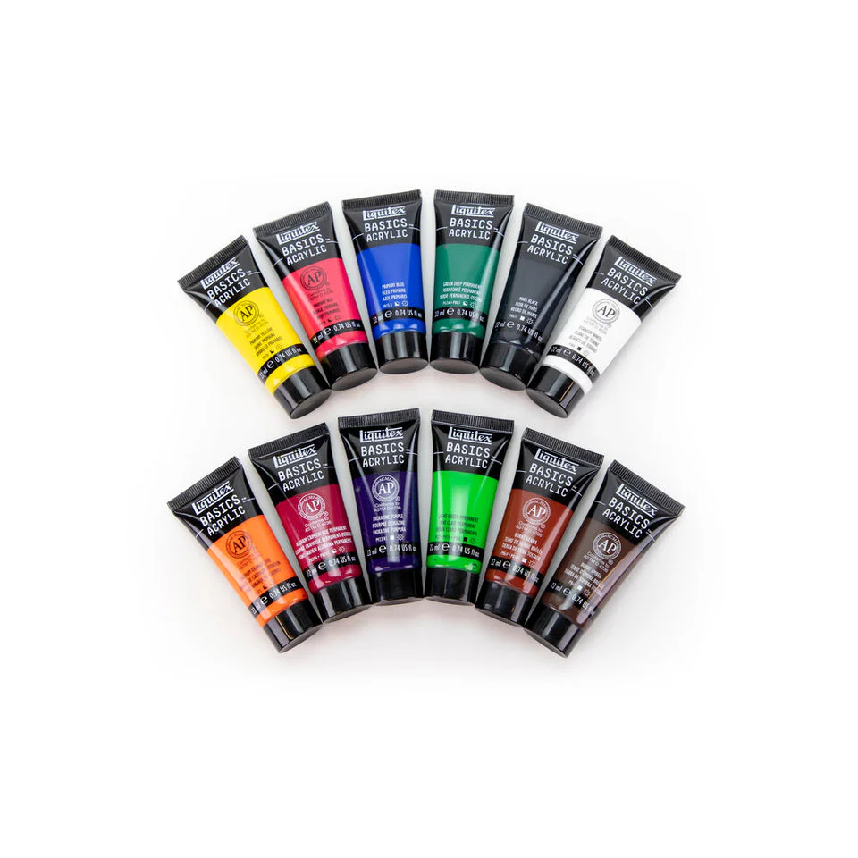 Liquitex Basics Acrylic Set - 12x22ml - Image 4