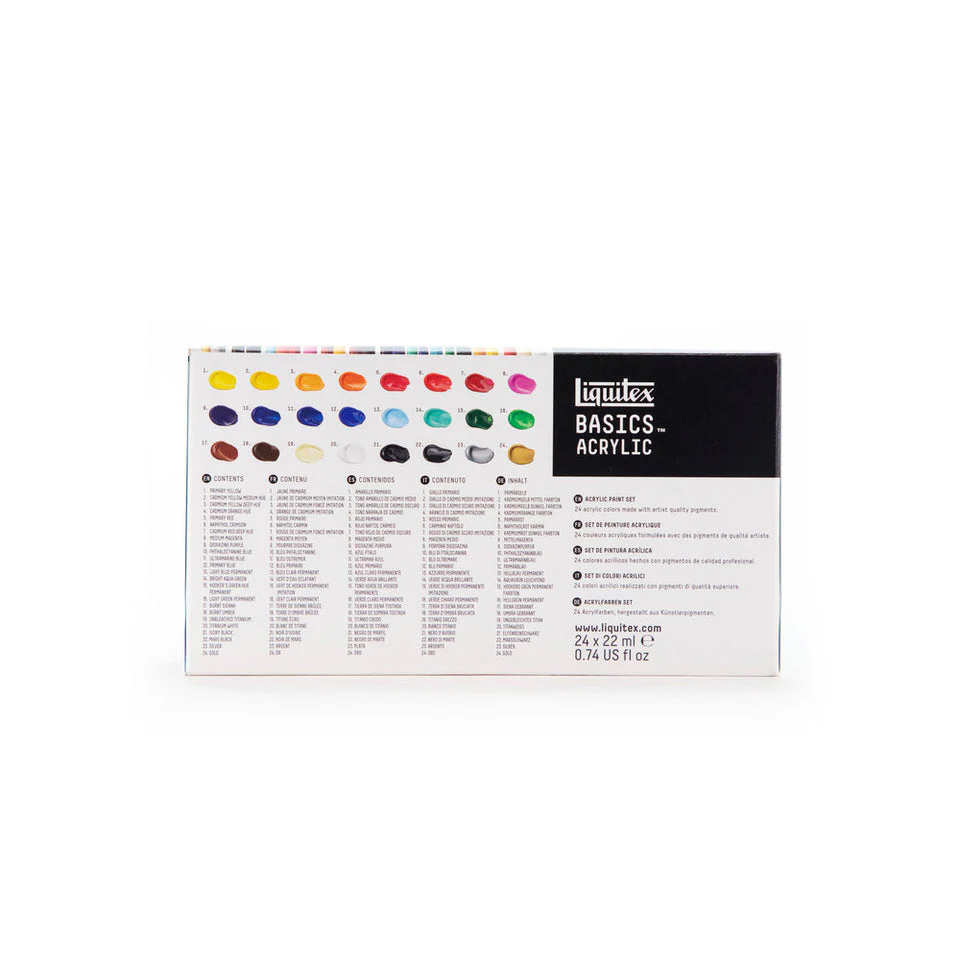 Liquitex Basics Acrylic Set - 24x22ml - Image 7