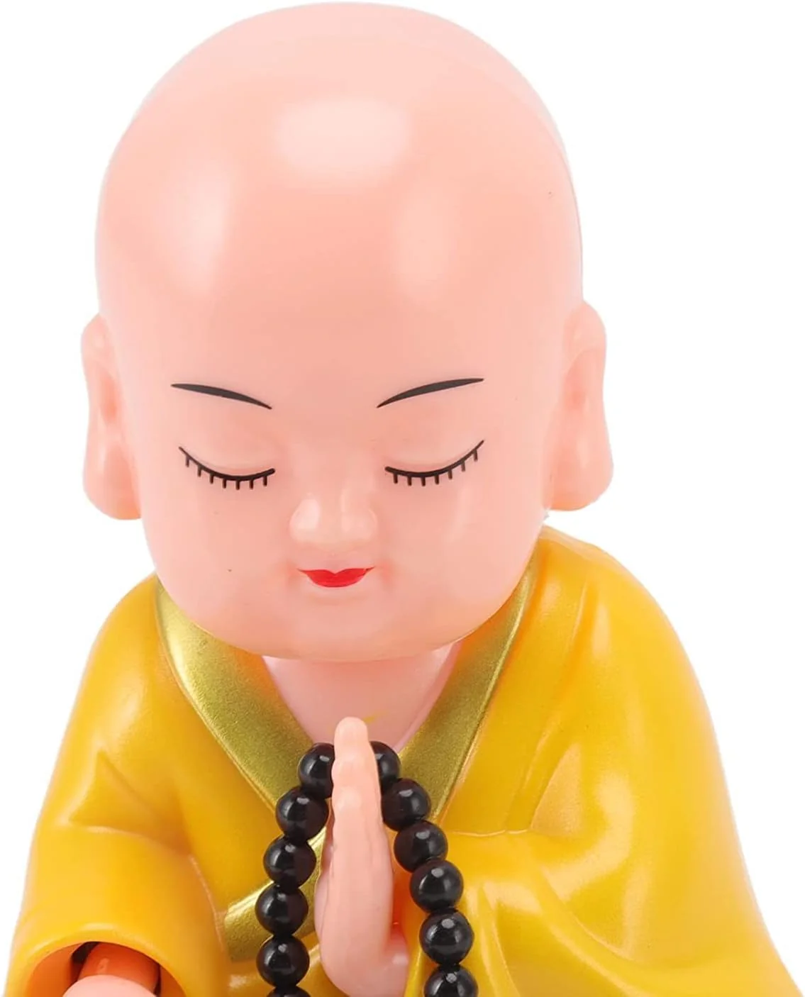 Little Monk Figurine, Solar Chinese Little Buddha Monk Statue, Bring Good Fortune Decoration Ornament, Funny Car Shaking Head Toy, Solar Power Nodding Head Dancing Toy - Image 8