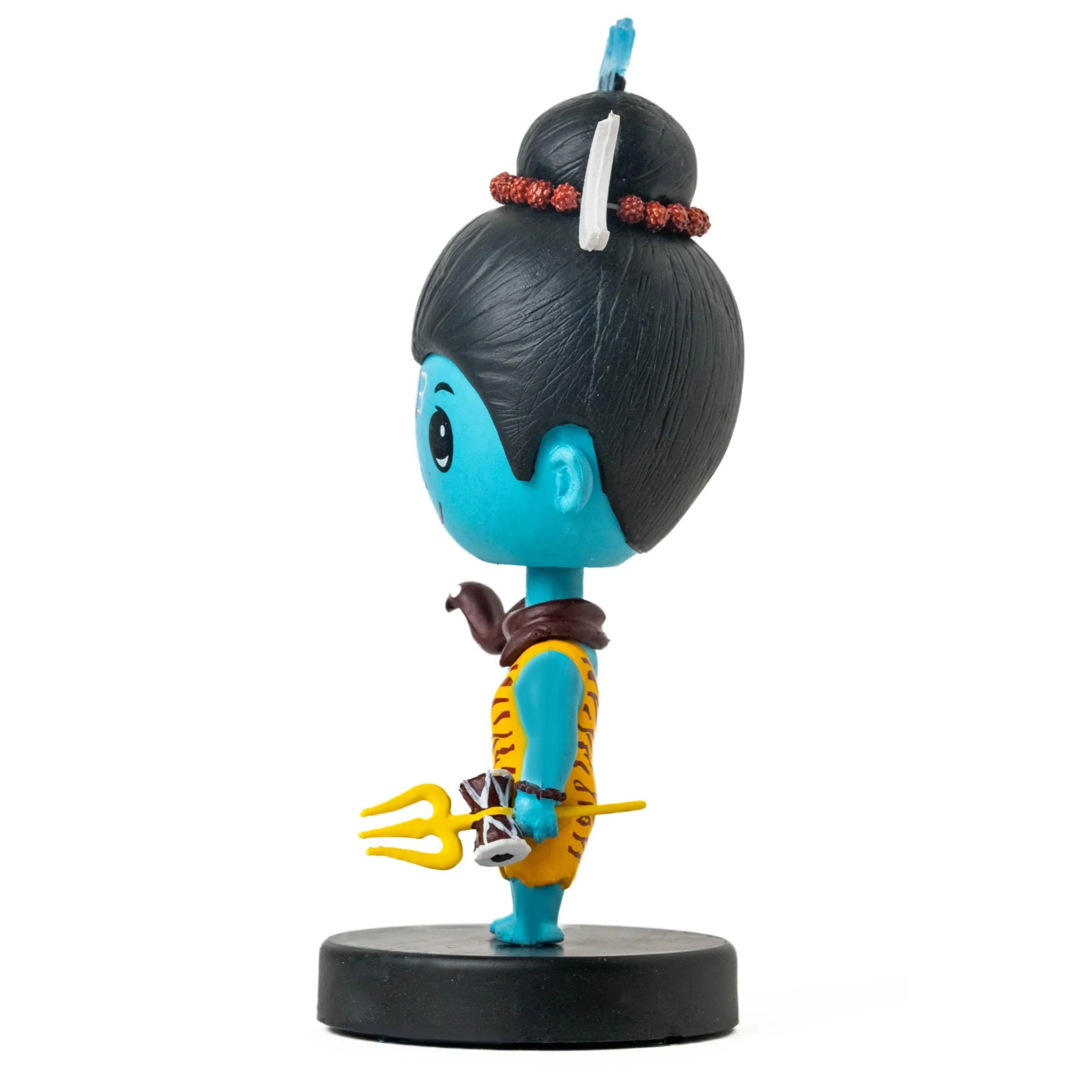 Lord Shiv Shankar Idol Bobblehead for Car Dashboard, Office Table,Home Decor| Little Mor Pankh & Bansuri Figurin|God Statue for Gifting Kids,Family & Friends - Image 3