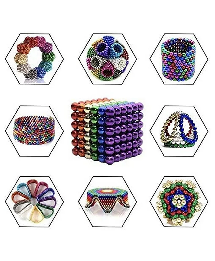 Magnet Trending Balls 216 Pieces 6X6 Cube of 6 Colors 5mm Balls- Explore The Creative World, Stress Relief for Jewellery Making, Beading, and Art Crafts with Steel Protection - Image 7