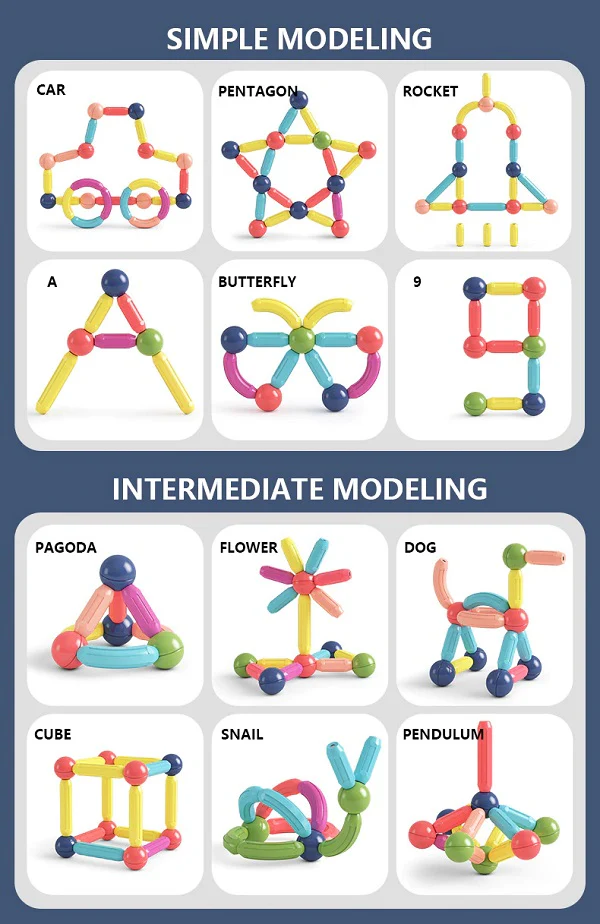 Magnetic Building Sticks and Balls Set - 42 Pc's - Image 9