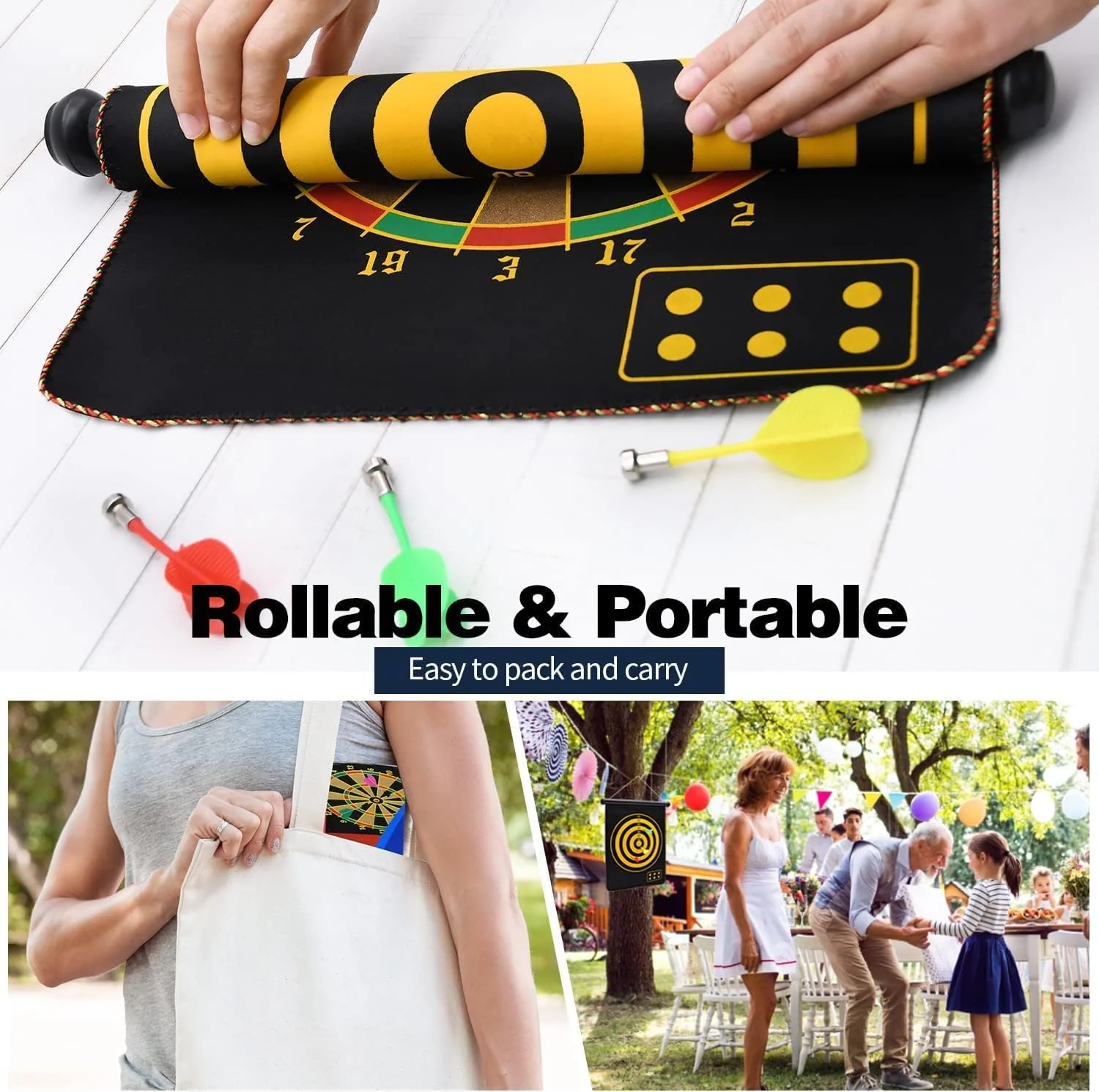 Satyam's Magnetic Foldable Dartboard Board Game Set - Image 3