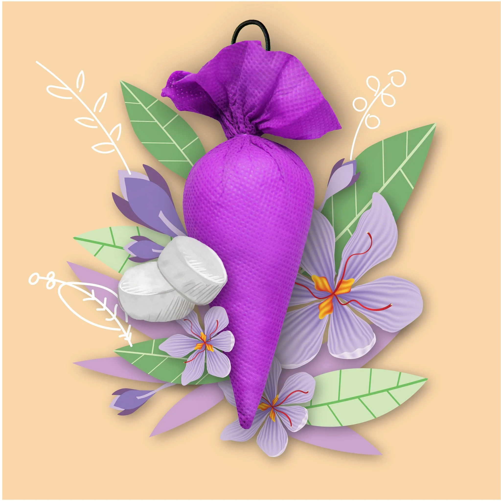 Mangalam CamPure Camphor Cone - Lavender [Room, Car and Air Freshener & Mosquito Repellent] - Image 2