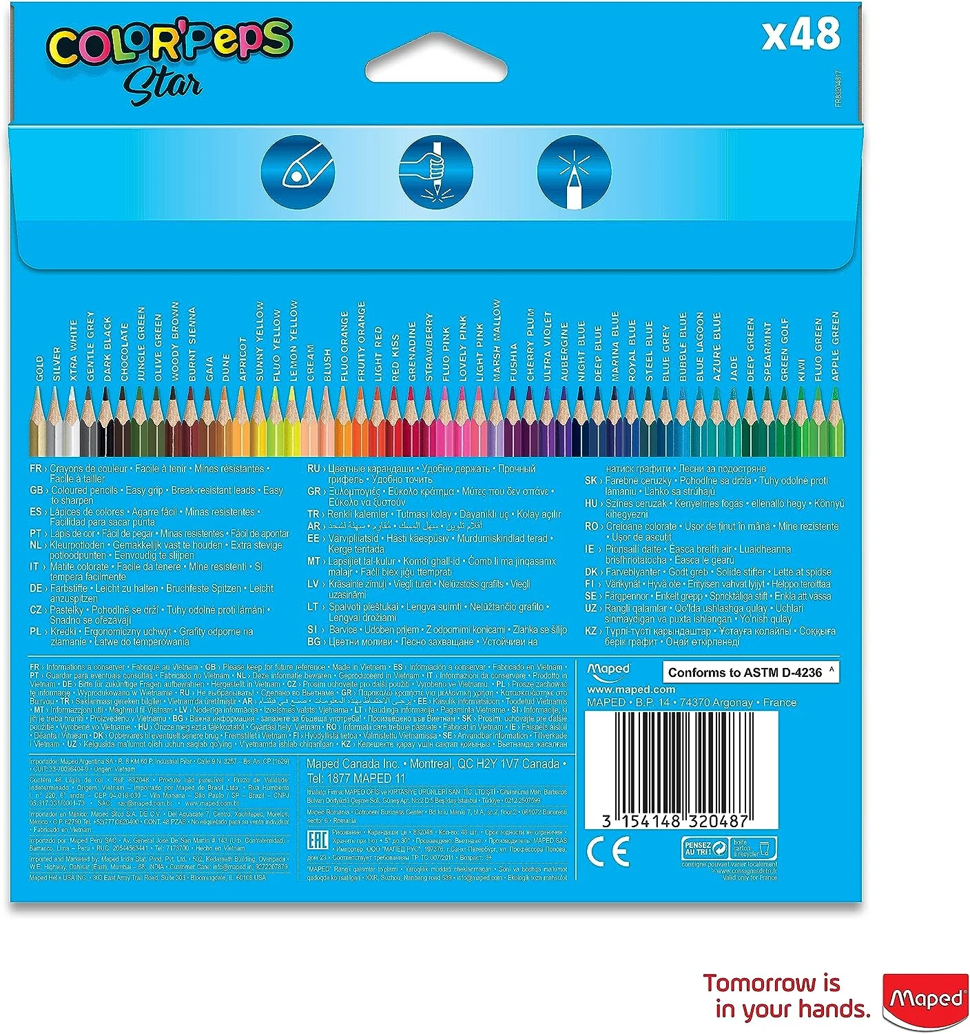 Maped Color'Peps Color Pencil Set - Pack of 48 (Multicolor) - Image 7