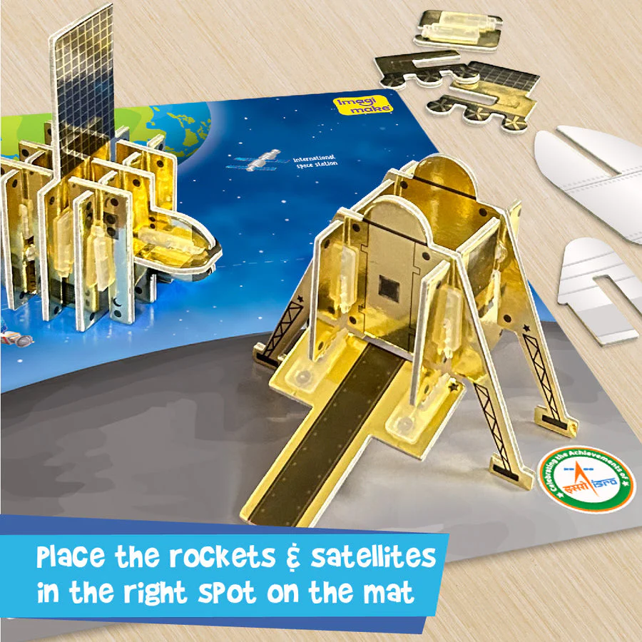 Mapology Chandrayaan | ISRO Rocket Model & Satellite | Astronaut Toy | Educational Toys for Kids 5+Years | 3D Puzzles | Gifts for 5 Year Old Boy & Girl - Image 7