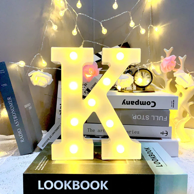 Marquee Alphabet Shaped Led Light - Asthetic Decorations Letter Light for Romantic Gift, Diwali Decoration Item, Night Light Lamp and Wall Lamp - Image 14
