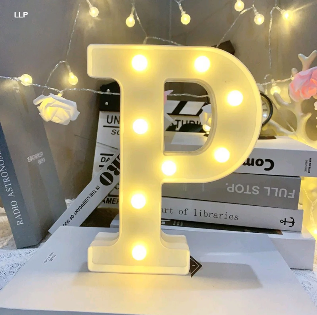 Marquee Alphabet Shaped Led Light - Asthetic Decorations Letter Light for Romantic Gift, Diwali Decoration Item, Night Light Lamp and Wall Lamp - Image 19