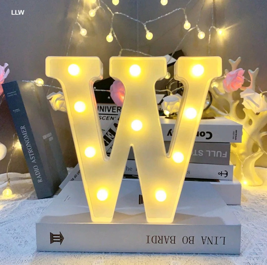Marquee Alphabet Shaped Led Light - Asthetic Decorations Letter Light for Romantic Gift, Diwali Decoration Item, Night Light Lamp and Wall Lamp - Image 26