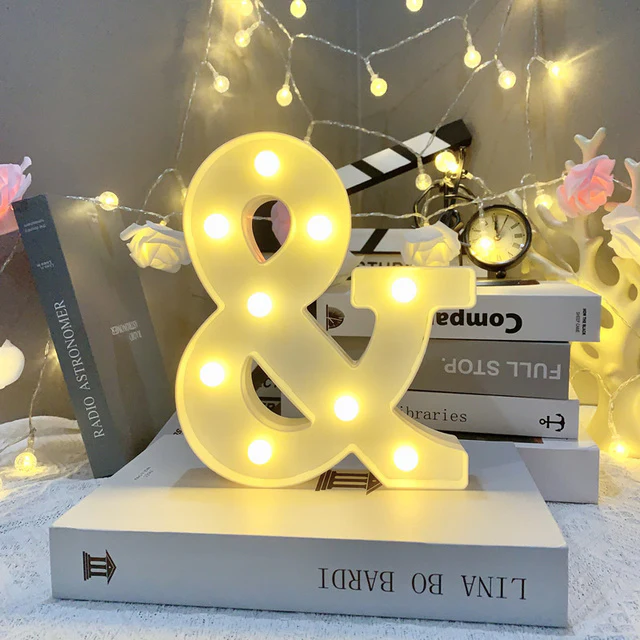 Marquee Alphabet Shaped Led Light - Asthetic Decorations Letter Light for Romantic Gift, Diwali Decoration Item, Night Light Lamp and Wall Lamp - Image 30