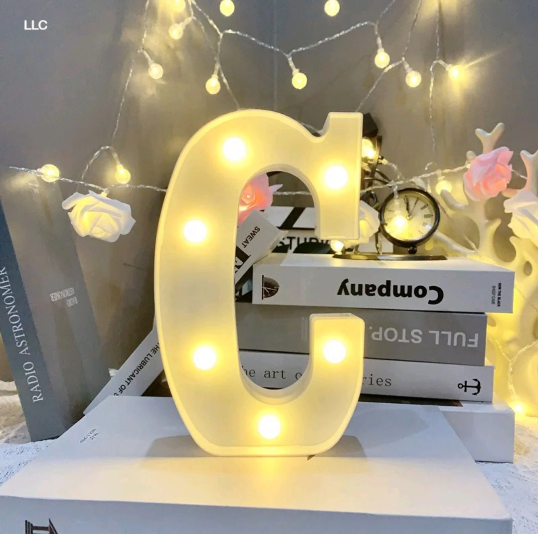 Marquee Alphabet Shaped Led Light - Asthetic Decorations Letter Light for Romantic Gift, Diwali Decoration Item, Night Light Lamp and Wall Lamp - Image 6