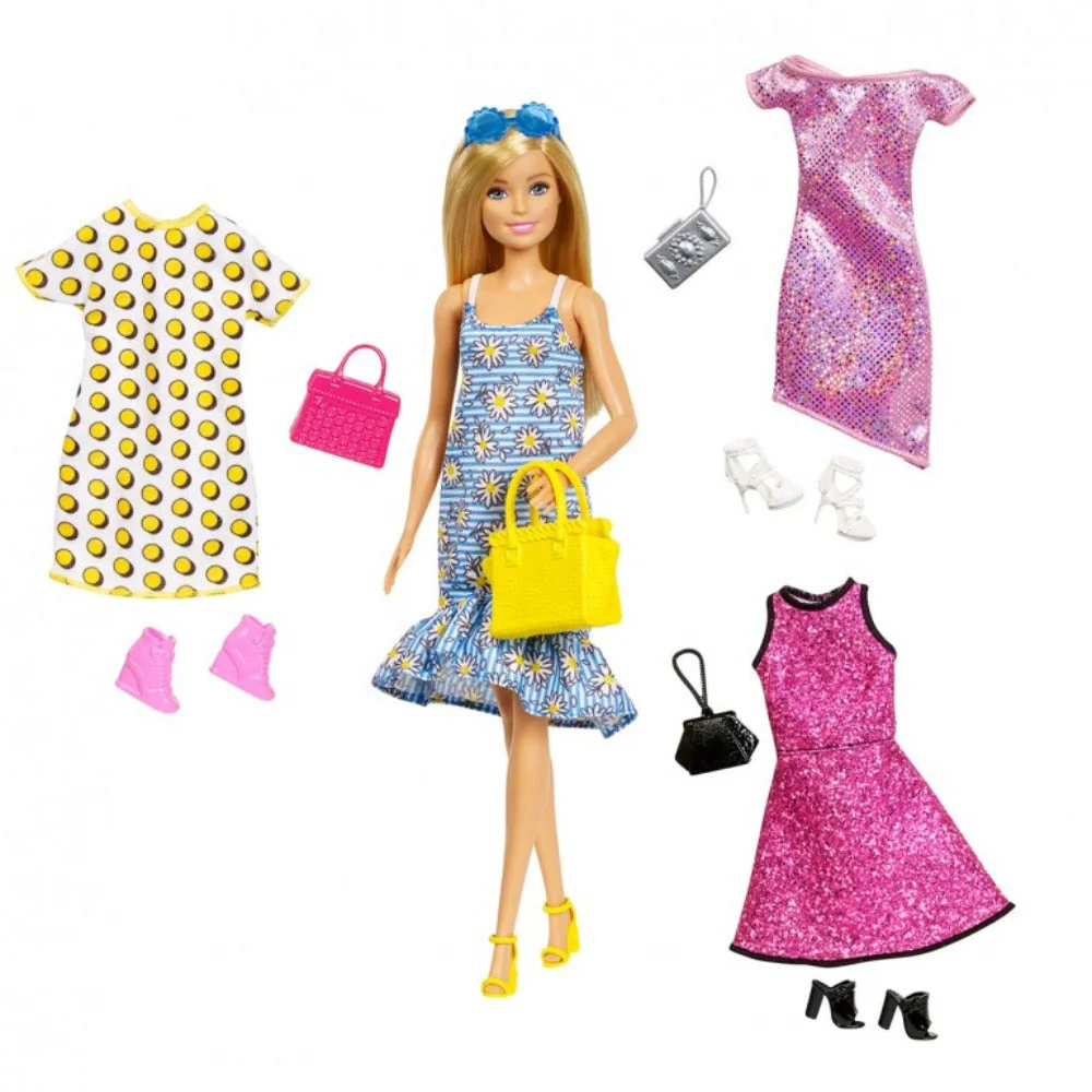 Mattel Barbie Fashionista Doll With 4 Fashions JCR80 - Image 2