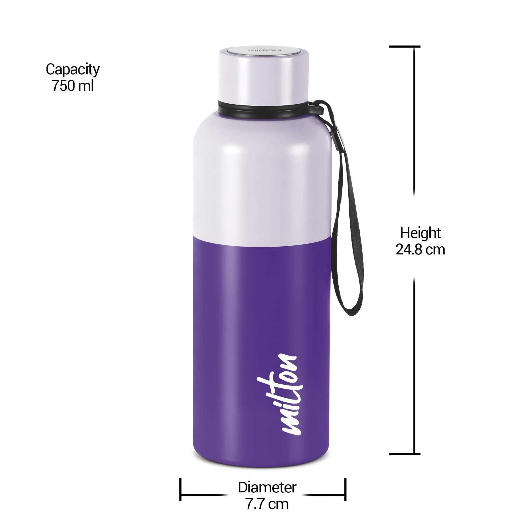 Milton Ancy 750 Thermosteel Water Bottle, 750 ml, Violet | 24 Hours Hot and Cold | Easy to Carry | Rust Proof | Tea | Coffee | Office| Gym | Home | Kitchen | Hiking | Trekking | Travel Bottle - Image 6