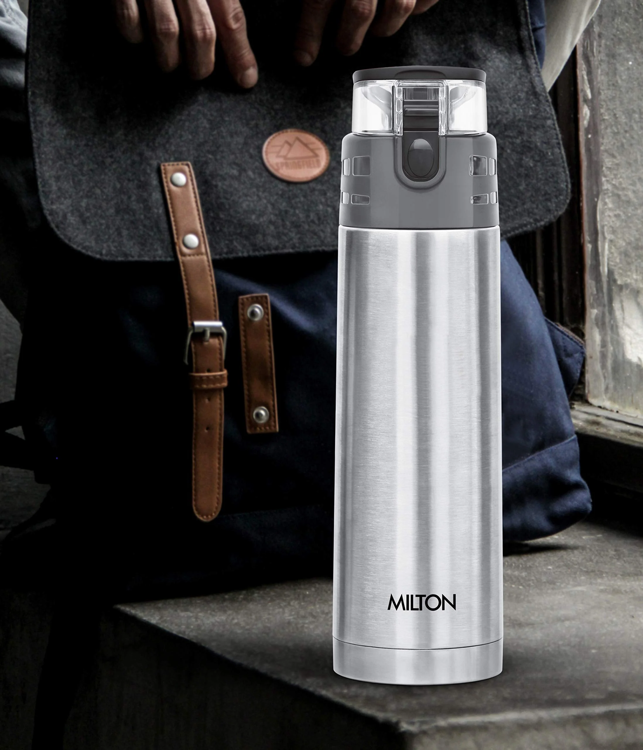 Milton Atlantis 400 Thermosteel Hot and Cold Water Bottle, 1 Piece, 350 ml, Silver | Leak Proof | Easy to Carry | Office Bottle | Hiking | Trekking | Travel Bottle | Gym | Home | Kitchen Bottle - Image 5