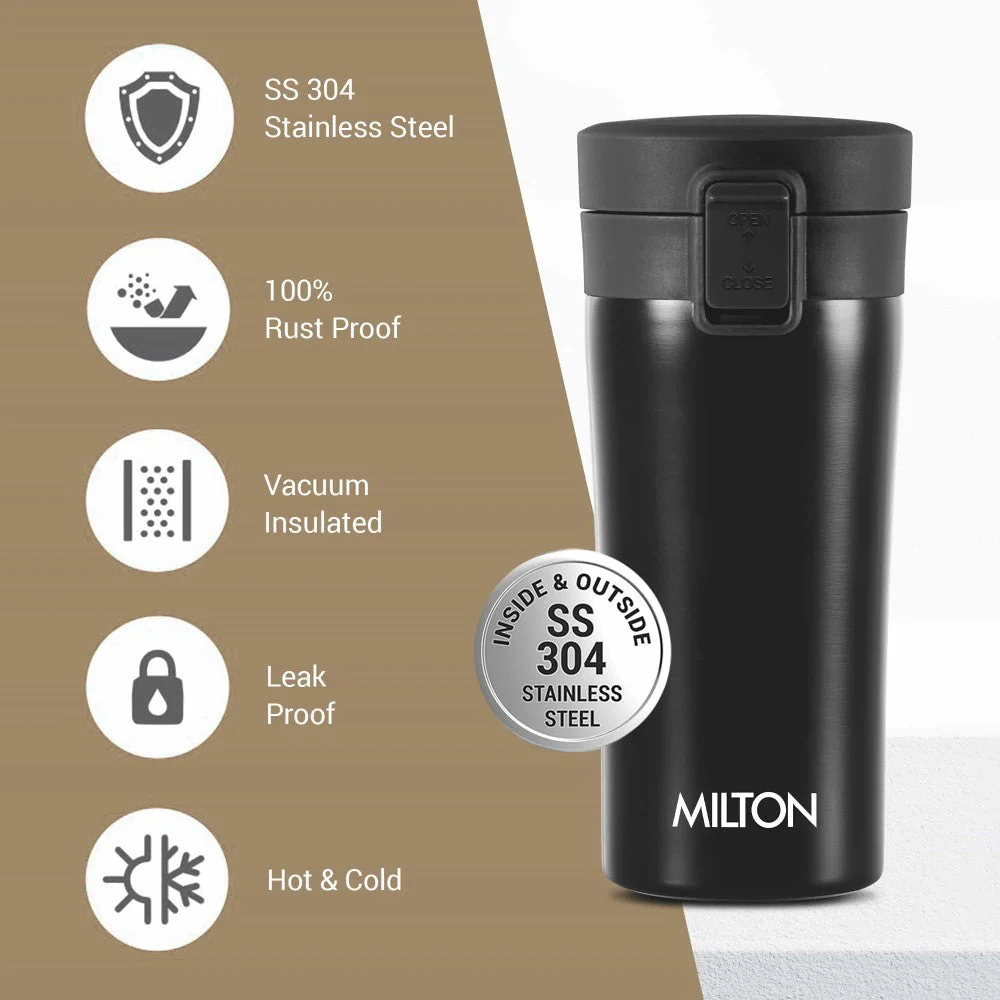 Milton Coffee Mug Thermosteel Hot or Cold Insulated Flask, 300 ml, Peach | Leak Proof | Rust Proof | Tea Mug | Soup Flask | Juice Mug | Water Flask | Easy Grip | Easy to Carry - Image 10