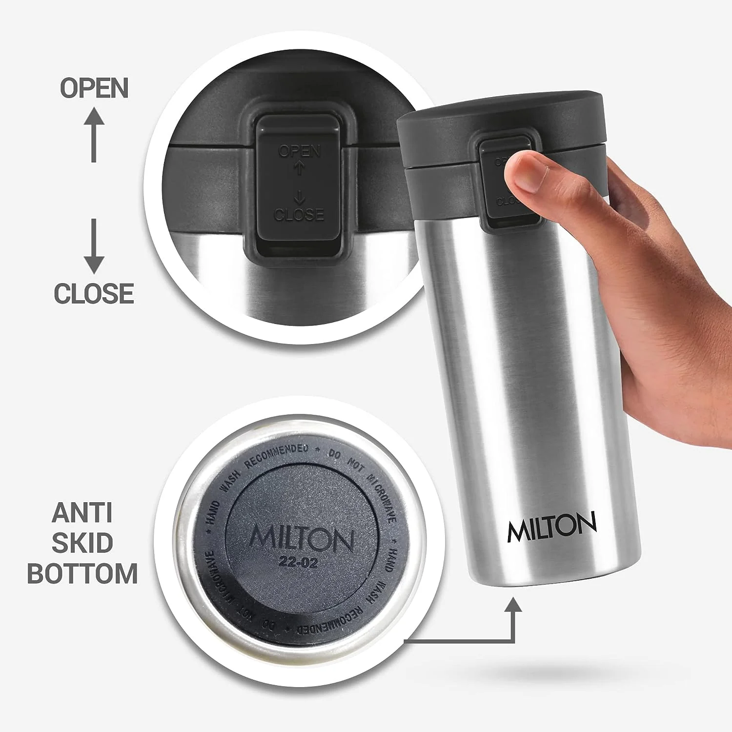 Milton Coffee Mug Thermosteel Hot or Cold Insulated Flask, 300 ml, Peach | Leak Proof | Rust Proof | Tea Mug | Soup Flask | Juice Mug | Water Flask | Easy Grip | Easy to Carry - Image 13