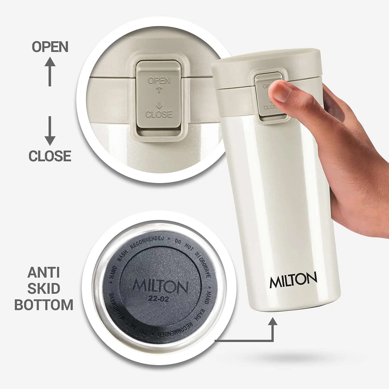 Milton Coffee Mug Thermosteel Hot or Cold Insulated Flask, 300 ml, Peach | Leak Proof | Rust Proof | Tea Mug | Soup Flask | Juice Mug | Water Flask | Easy Grip | Easy to Carry - Image 21