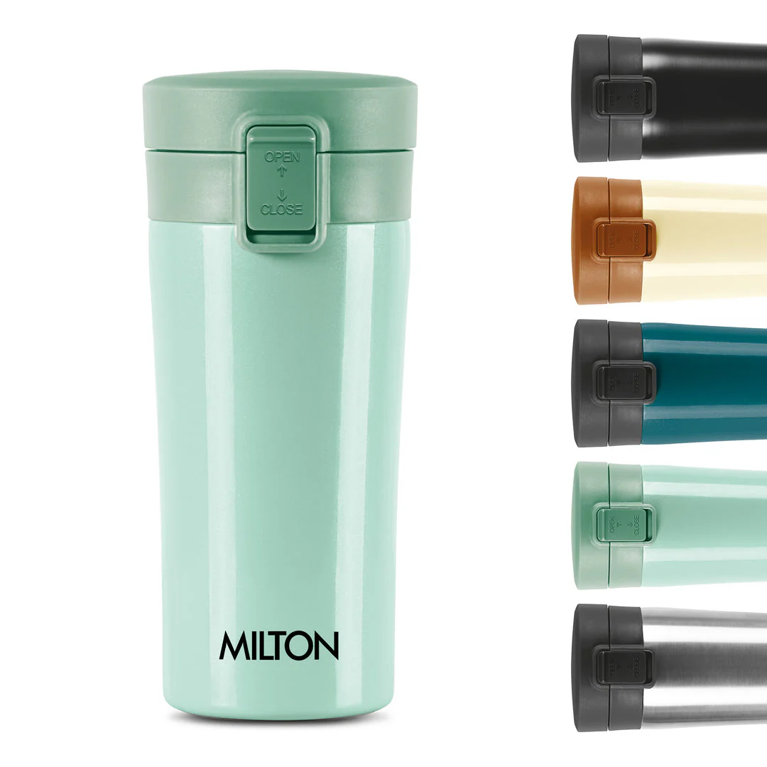 Milton Coffee Mug Thermosteel Hot or Cold Insulated Flask, 300 ml, Peach | Leak Proof | Rust Proof | Tea Mug | Soup Flask | Juice Mug | Water Flask | Easy Grip | Easy to Carry - Image 28