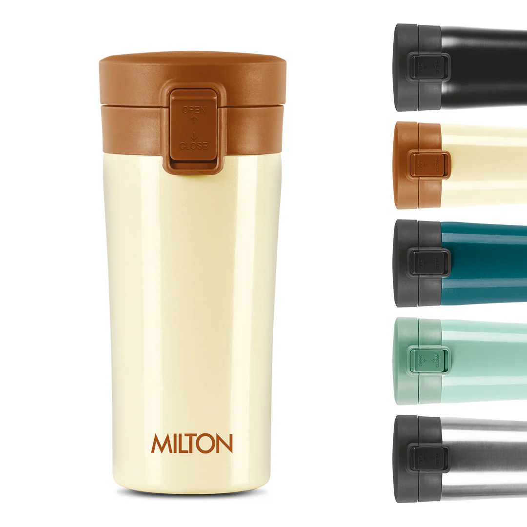 Milton Coffee Mug Thermosteel Hot or Cold Insulated Flask, 300 ml, Peach | Leak Proof | Rust Proof | Tea Mug | Soup Flask | Juice Mug | Water Flask | Easy Grip | Easy to Carry - Image 29