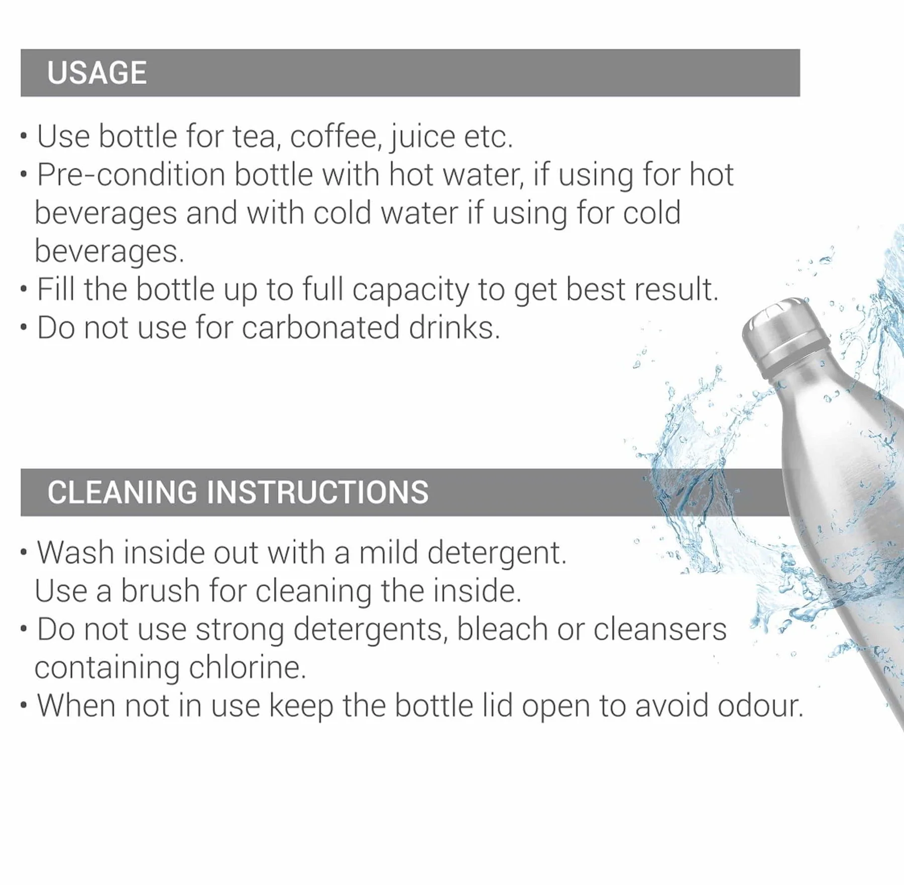 Milton Duo DLX 500 Thermosteel 24 Hours Hot and Cold Water Bottle, 1 Piece, 500 ml, | 100% Leak Proof | Office Bottle | Gym | Home | Kitchen | Hiking | Trekking | Travel Bottle - Image 14