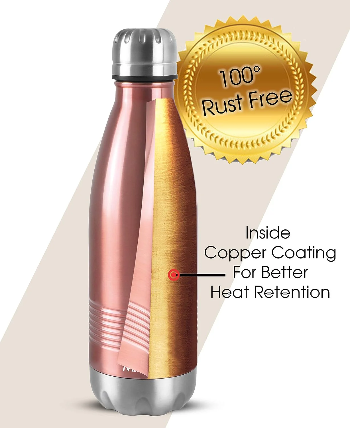 Milton Duo DLX 750 Thermosteel 24 Hours Hot and Cold Water Bottle, 1 Piece, 700 ml, | 100% Leak Proof | Office Bottle | Gym | Home | Kitchen | Hiking | Trekking | Travel Bottle - Image 13