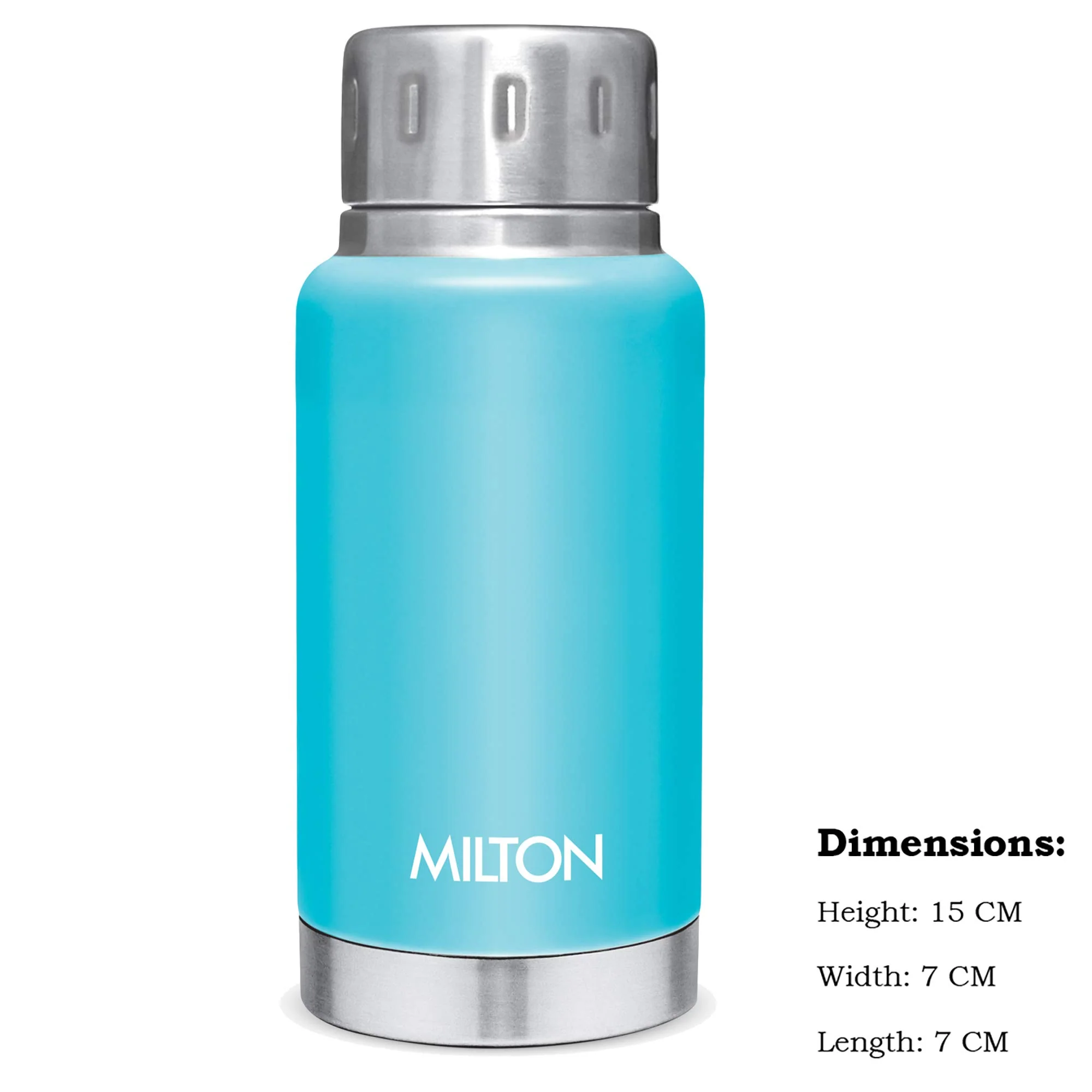 Milton Elfin 160 Thermosteel Bottle, 160 ml Water Bottles, 24 Hours Hot and Cold, Easy to Carry, Easy Grip, Rust Proof, Tea, Coffee, Office, Travel Bottle, Light Blue - Image 4