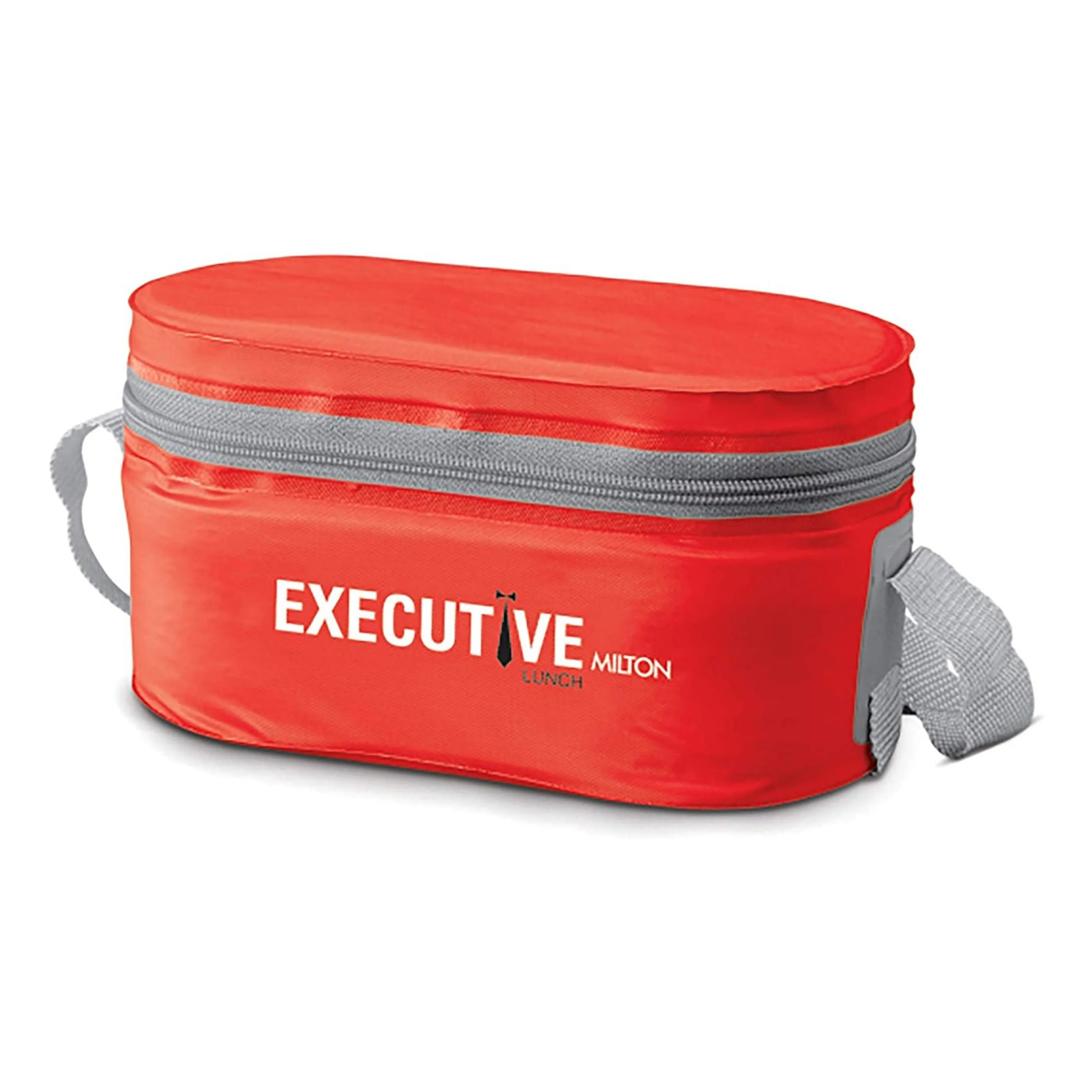 Milton Executive Lunch Insulated Tiffin, 2 Round Containers, 280 ml Each, 1 Oval Container, 450 ml, Red| Microwave Safe | Easy to Carry | Leak Proof | Insulated Tiffin | Hot Food - Image 2
