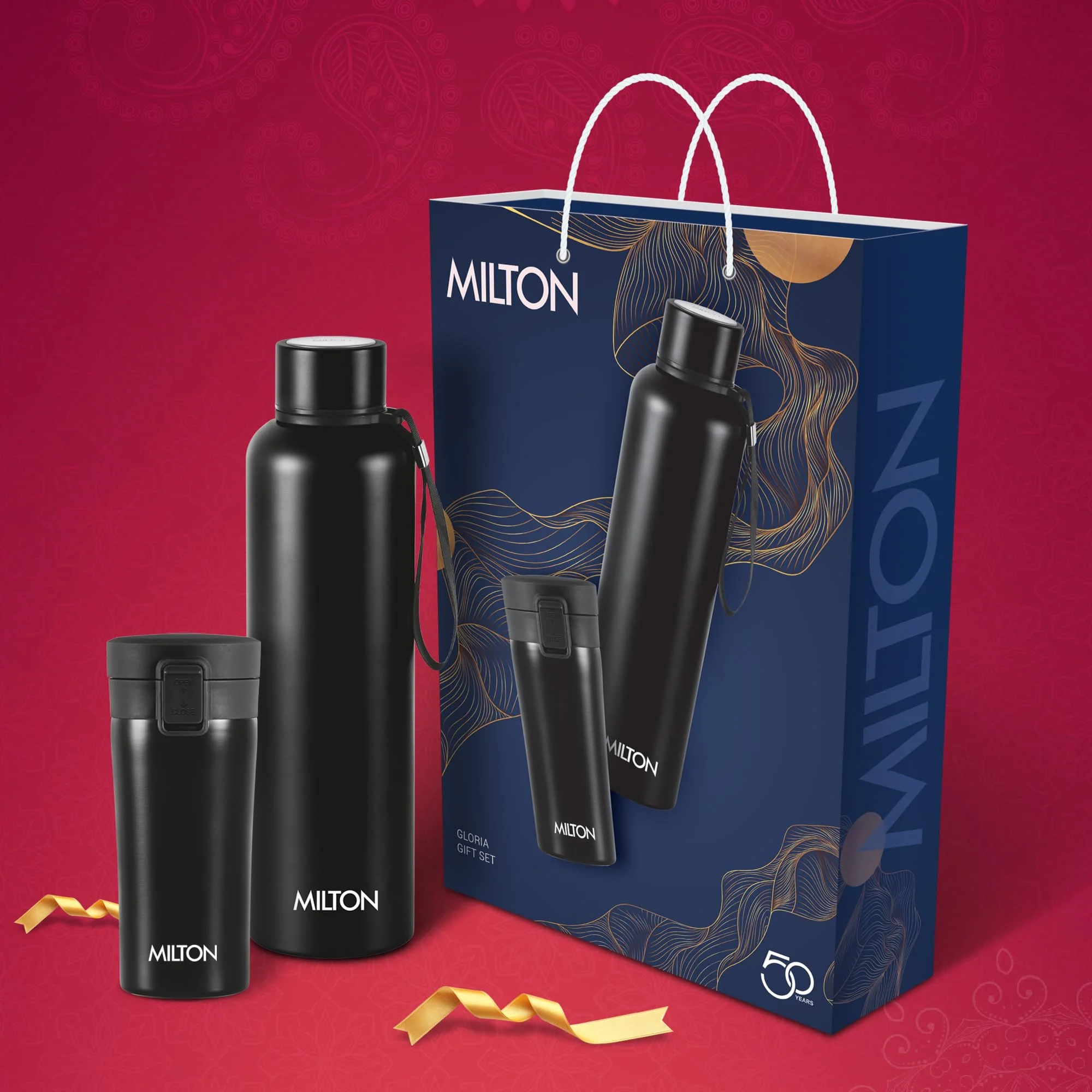 Milton Gloria Gift Set Aura 1000 Coffee Mug 350 ml Black