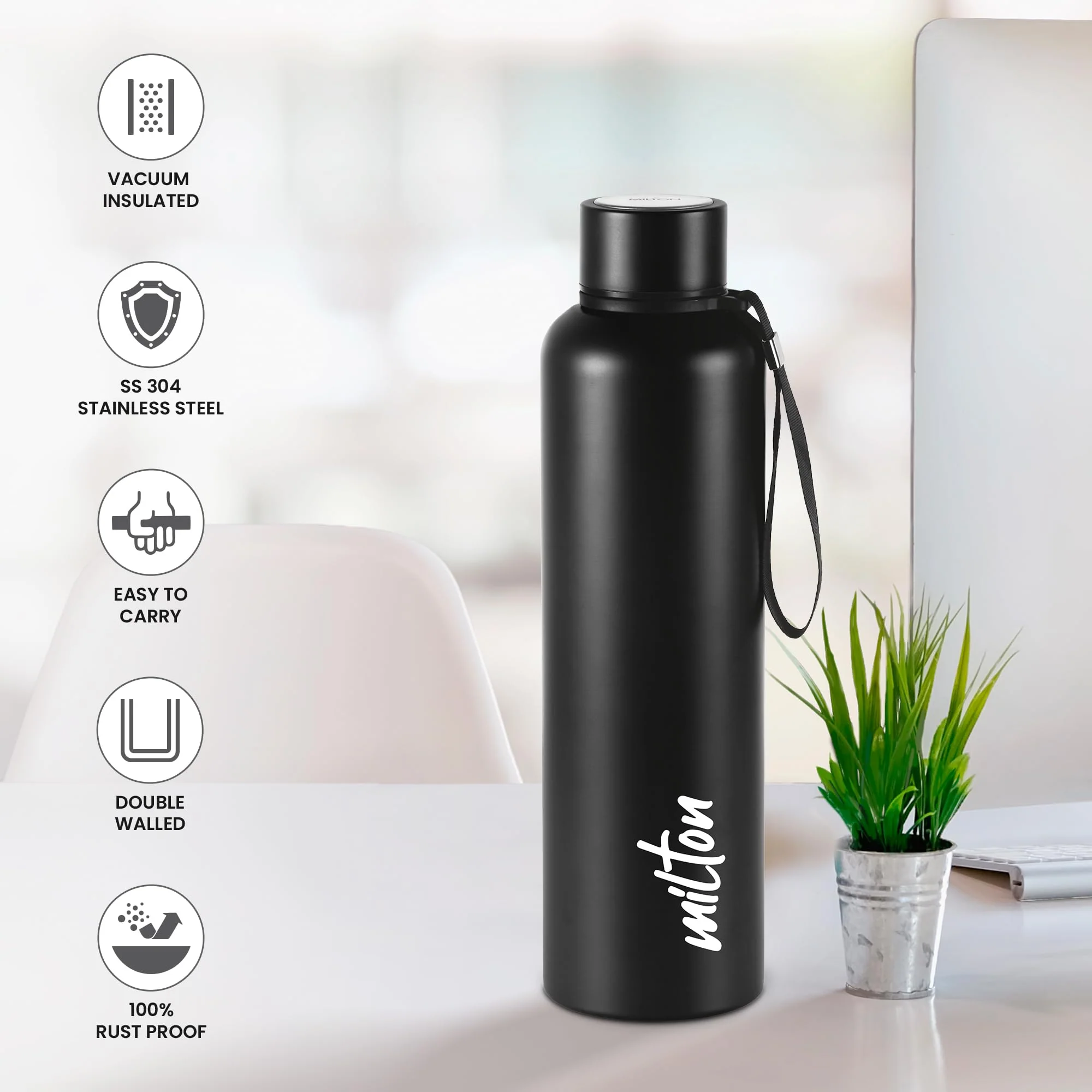 Milton Gloria Gift Set Aura 1000 Coffee Mug 350 ml Black - Image 2
