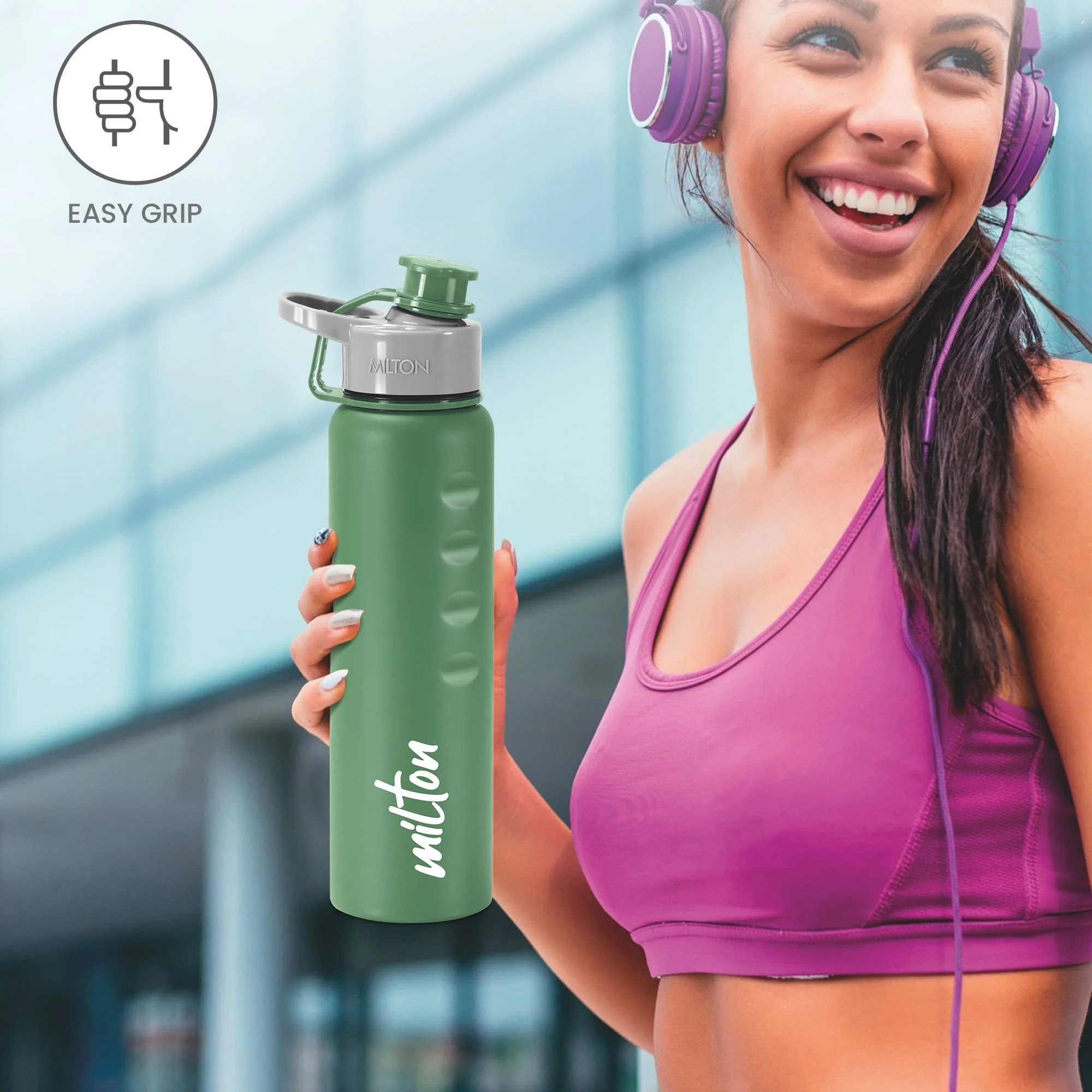 Milton Gripper 750 Stainless Steel Water Bottle, 750 ml, | Leak Proof | Easy Grip | Light Weight | Easy to Carry - Image 11