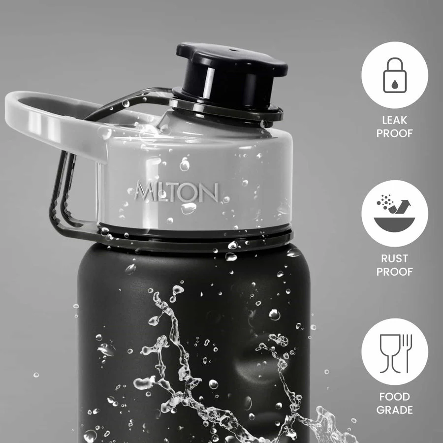 Milton Gripper 750 Stainless Steel Water Bottle, 750 ml, | Leak Proof | Easy Grip | Light Weight | Easy to Carry - Image 14