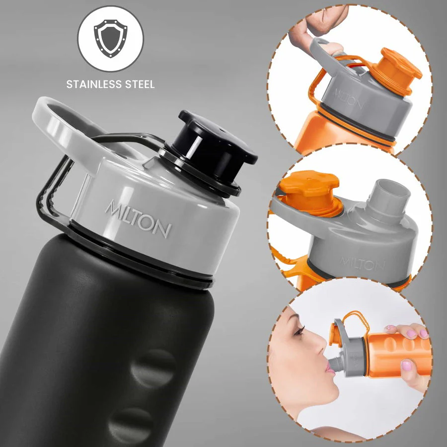 Milton Gripper 750 Stainless Steel Water Bottle, 750 ml, | Leak Proof | Easy Grip | Light Weight | Easy to Carry - Image 15