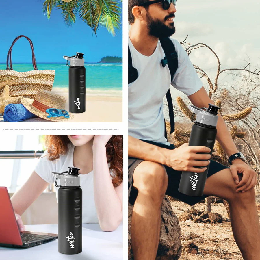 Milton Gripper 750 Stainless Steel Water Bottle, 750 ml, | Leak Proof | Easy Grip | Light Weight | Easy to Carry - Image 16