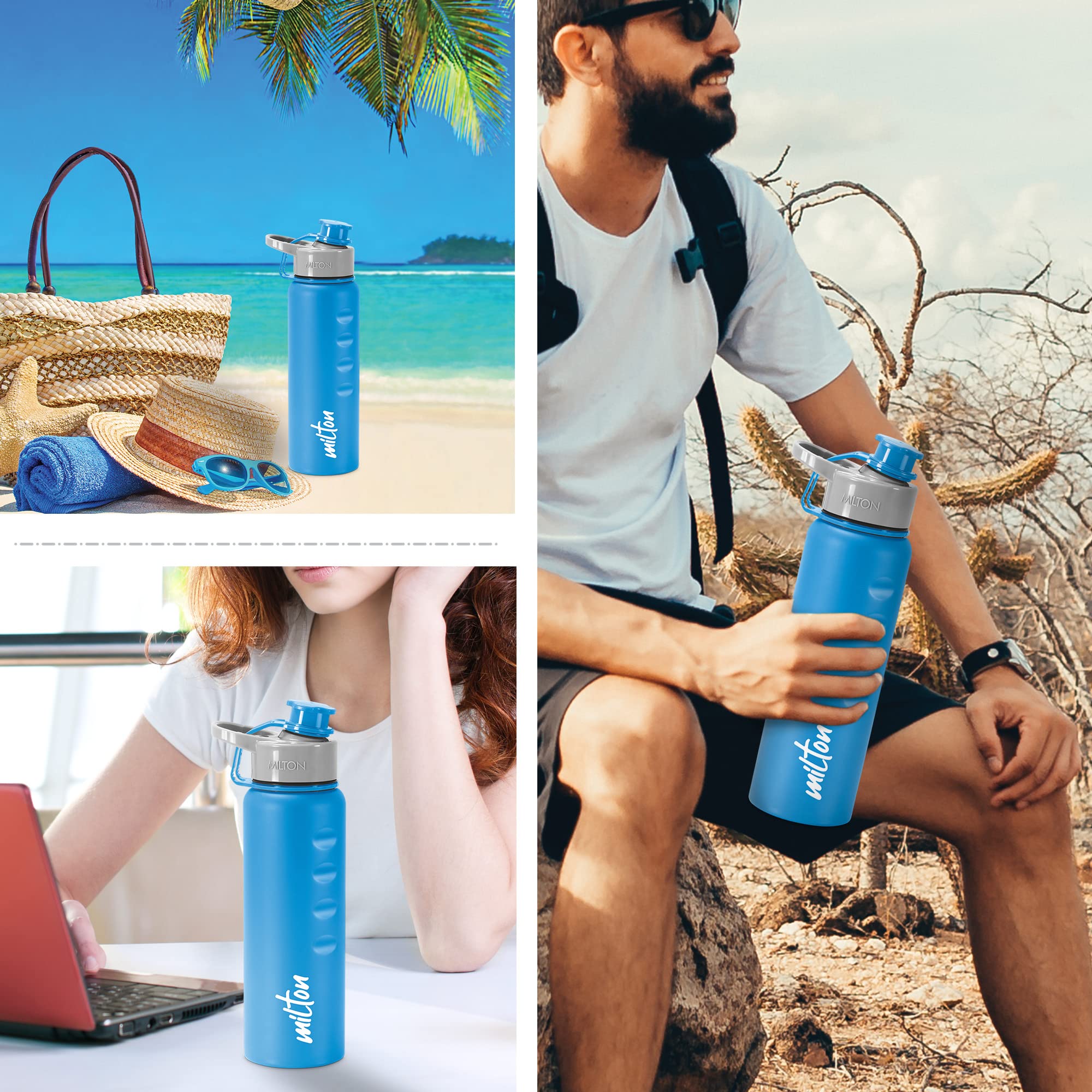 Milton Gripper 750 Stainless Steel Water Bottle, 750 ml, | Leak Proof | Easy Grip | Light Weight | Easy to Carry - Image 6
