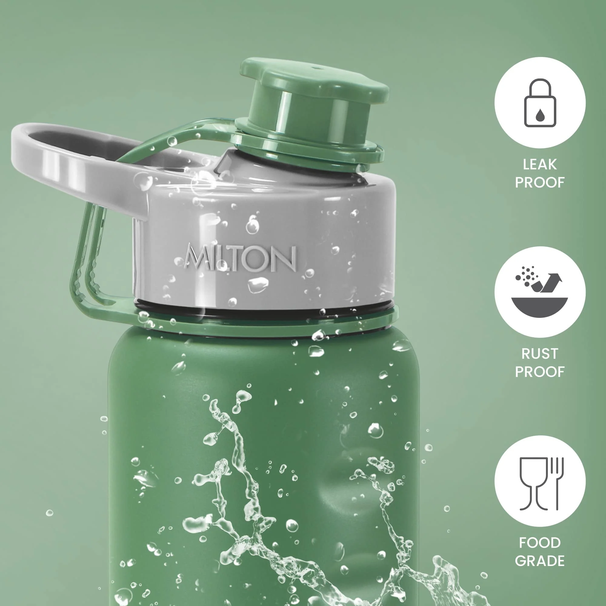 Milton Gripper 750 Stainless Steel Water Bottle, 750 ml, | Leak Proof | Easy Grip | Light Weight | Easy to Carry - Image 8