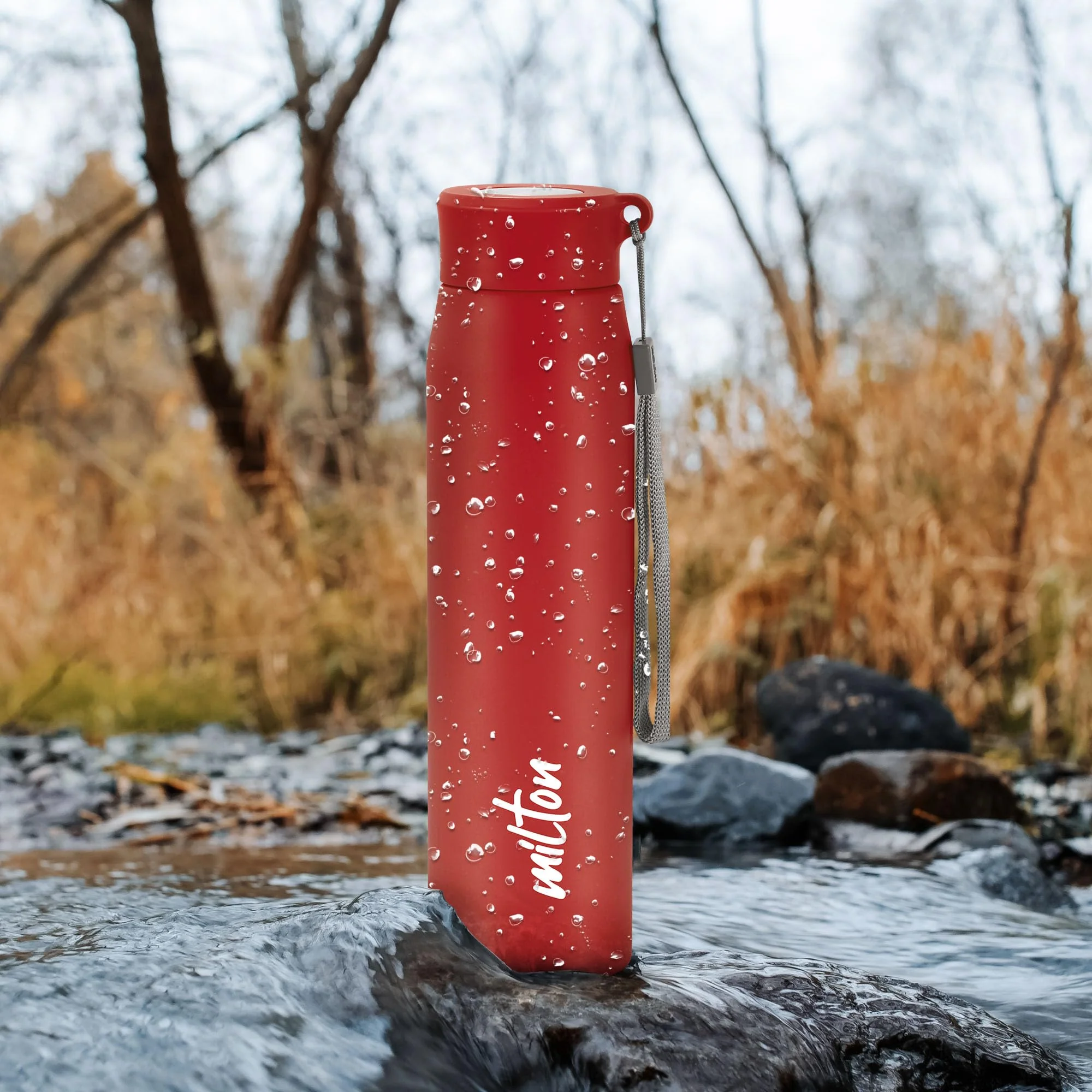 Milton Handy 850 Stainless Steel Water Bottle, 780 ml water bottles, Single walled, Leak-Proof, Rust-free Steel Bottle, Easy Grip, Easy to Carry, Travel Bottle, Red - Image 6